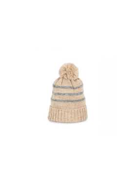 Unisex čiapka(K-UP BEANIE IN RECYCLED YARN)>hnedá(Light Sand Heather)/šedá(light heather)