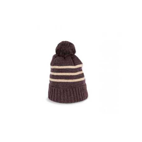 Unisex čiapka(K-UP BEANIE IN RECYCLED YARN)>šedá(Rosewood Heather)/hnedá(Sand Heather)