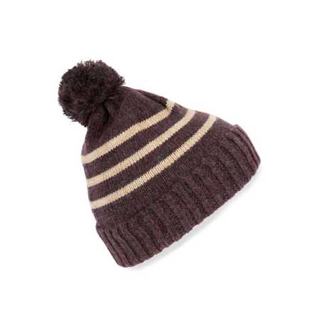 Unisex čiapka(K-UP BEANIE IN RECYCLED YARN)>šedá(Rosewood Heather)/hnedá(Sand Heather)