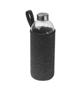 Sklenená fľaša v neoprénovom puzdre 1l > strieborná