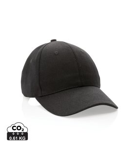 6 dielna šiltovka Impact z 280g recyklovanej bavlny AWARE > čierna