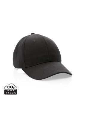 6 dielna šiltovka Impact z 280g recyklovanej bavlny AWARE > čierna