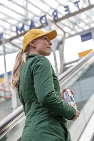6 dielna šiltovka Impact z 280g recyklovanej bavlny AWARE > žltá
