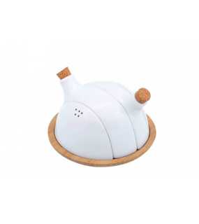 4-dielna sada koreničiek v otočnom stojane > biela