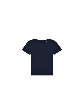Dámske tričko (B&C #E150 V /women) > modrá(navy) > XL