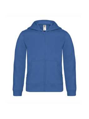 Detská mikina (B&C HOODED FULL ZIP/KIDS) > modrá (royal) > 3/4