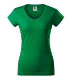 Dámske tričko (MALFINI Fit V-neck) > zelená (trávová) > XS