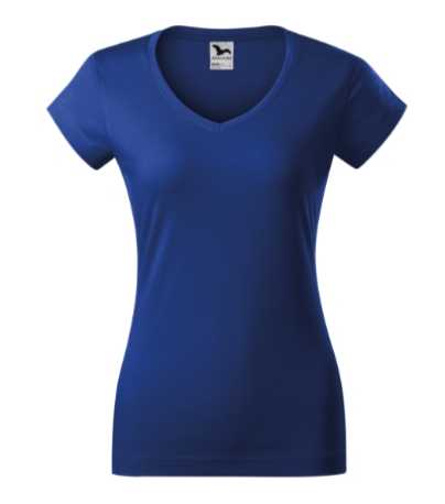Dámske tričko (MALFINI Fit V-neck) > modrá (kráľovská) > XS