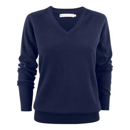 Dámsky sveter (James Harvest ASHLAND V-NECK LADY) > modrá (navy) > XL