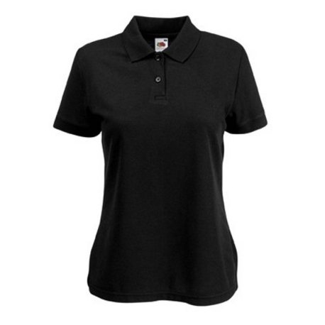Dámska polokošeľa (FRUIT OF THE LOOM Lady-Fit 65/35 Polo) > čierna > XS