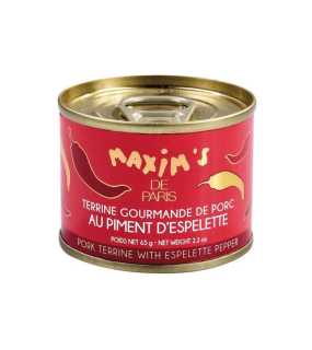 Pork terrine with Espelette pepper - Tin 65 g Maxim’s