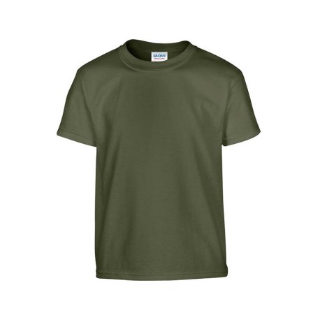 Detské tričko (GILDAN HEAVY COTTON YOUTH T-SHIRT) > zelená (military) > L