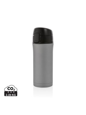 Metalický termohrnček Easy lock > šedá