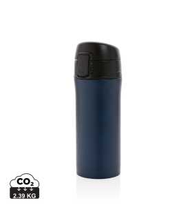 Metalický termohrnček Easy lock > modrá