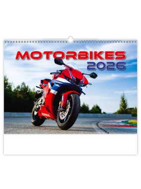 Nástenný kalendár (Motorbikes 2026) - 45 x 38,5 cm
