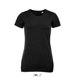Dámske tričko (SOL'S MILLENIUM WOMEN - ROUND-NECK T-SHIRT) > čierna (deep) > M
