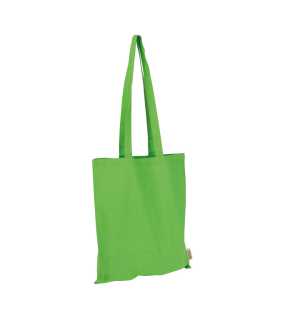 Bavlnená taška s dlhými popruhmi z recyklovanej bavlny a RPET > zelená (apple)