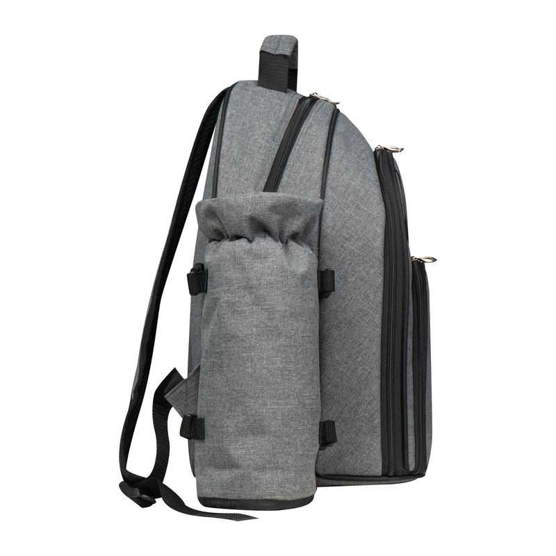 Piknikový batoh pre 4 osoby s piknikovou dekou > šedá (anthracite)
