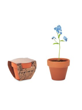 Terakotový kvetináč (nezábudka) > hnedá (wood)