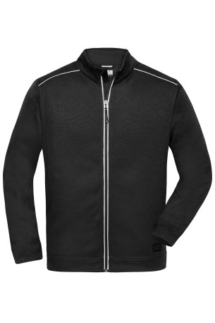 Pánska mikina (DAIBER Mens Knitted Workwear Fleece Jacket SOLID) > čierna / čierna > 5XL