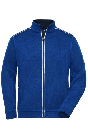 Pánska mikina (DAIBER Mens Workwear Fleece Jacket SOLID)>modrá (dark royal)/modrá (navy)>M