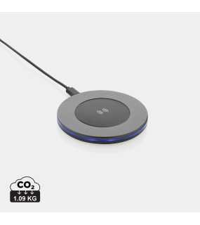 Bezdrôtová nabíjačka Terra 10W z RCS recykl. hliníka > šedá