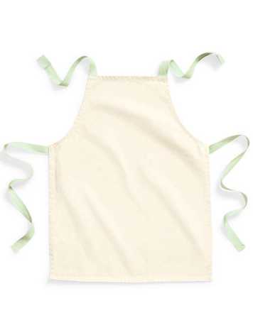 Zástera (WM Fairtrade Cotton Junior Craft Apron) > béžová (natural) / zelená (pistachio)