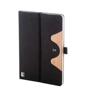 RPET blok s bezdrôtovou nabíjačkou > čierna