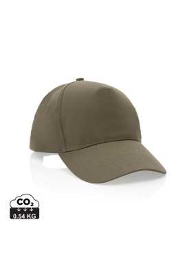 5 dielna šiltovka Impact zo 190g recyklovanej bavlny AWARE > zelená