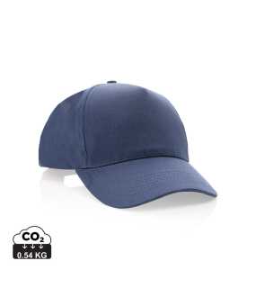 5 dielna šiltovka Impact zo 190g recyklovanej bavlny AWARE > modrá (navy)