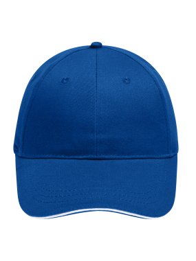 Šiltovka(MB 6 Panel Brushed Sandwich Cap) > modrá (royal) / biela