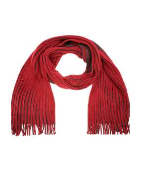 Šatka(MB RIBBED SCARF) > červená (dark)/šedá (anthracite)