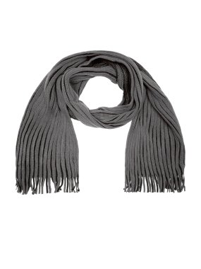 Šatka(MB RIBBED SCARF) > šedá (anthracite)/čierna