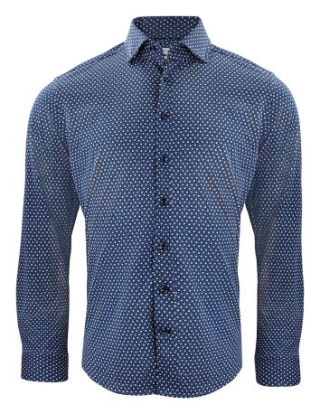 Pánska košeľa (James Harvest INDIGO BOW 131 REGULAR FIT) > modrá (navy print) > XL