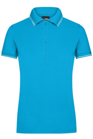 Dámska polokošeľa (DAIBER Ladies' Polo) > tyrkysová / biela > S