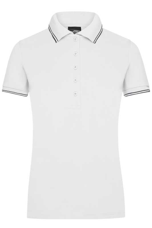 Dámska polokošeľa (JN Ladies' Polo) > biela / modrá (navy) > S