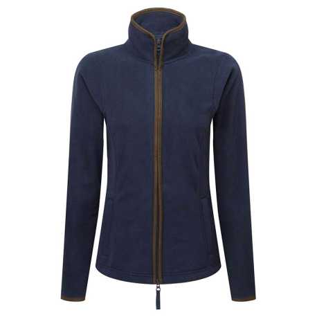 Dámska bunda (Premier WOMEN'S 'ARTISAN' FLEECE JACKET) > modrá (navy) / hnedá > 2XL