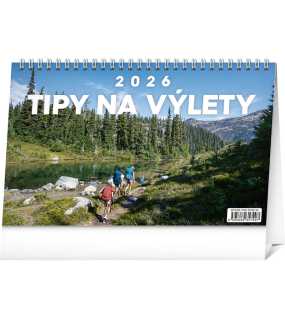 Stolový kalendár (Tipy na výlety 2026) - 23,1 x 14,5 x 1 cm