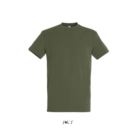 Unisex tričko (SOLS IMPERIAL UNISEX ROUND COLLAR T-SHIRT) > zelená (army) > S