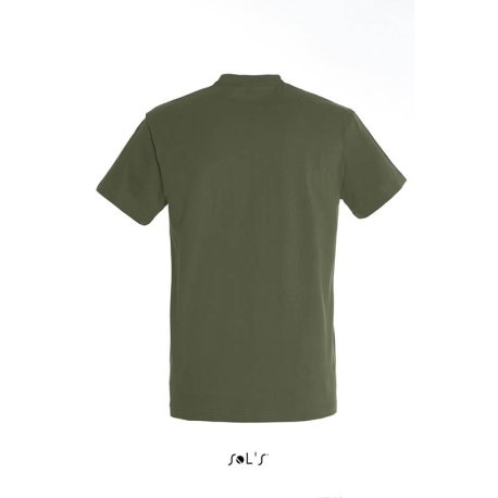 Unisex tričko (SOLS IMPERIAL UNISEX ROUND COLLAR T-SHIRT) > zelená (army) > S