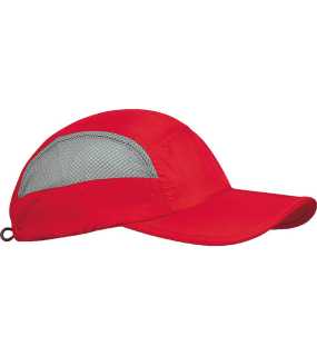 7 panelová šiltovka (KARIBAN FOLDABLE SPORTS CAP) > červená / šedá