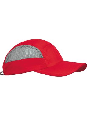 7 panelová šiltovka (KARIBAN FOLDABLE SPORTS CAP) > červená / šedá