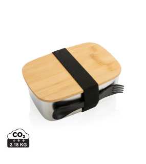 Krabička na jedlo s príborom > strieborná