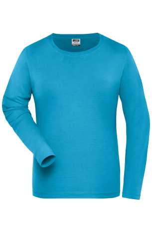 Dámske tričko (DAIBER Ladies BIO Stretch-Longsleeve Work SOLID) > tyrkysová > XS