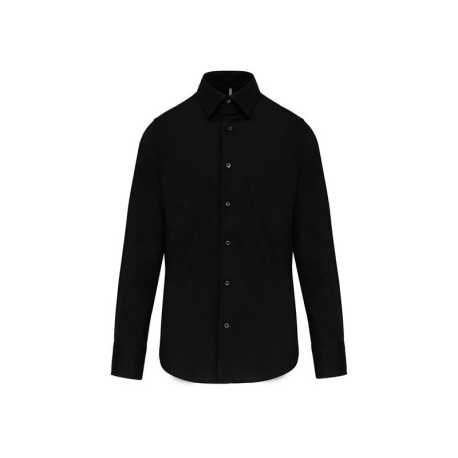Pánska košeľa (KARIBAN MENS LONG SLEEVE SHIRT) > čierna > 2XL