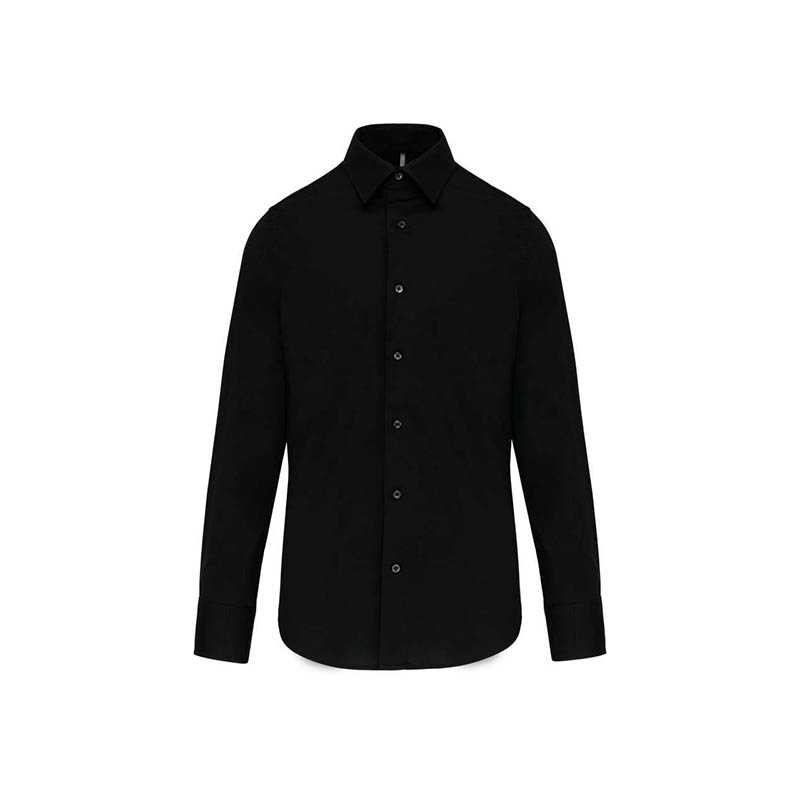 Pánska košeľa (KARIBAN MENS LONG SLEEVE SHIRT) > čierna > M