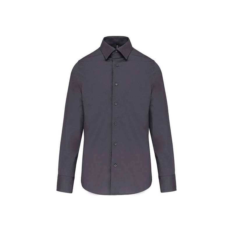 Pánska košeľa (KARIBAN MENS LONG SLEEVE SHIRT) > sivá (zinc) > 2XL