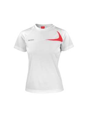 Dámske tričko (SPIRO LADIES DASH TRAINING SHIRT) > biela / červená > S