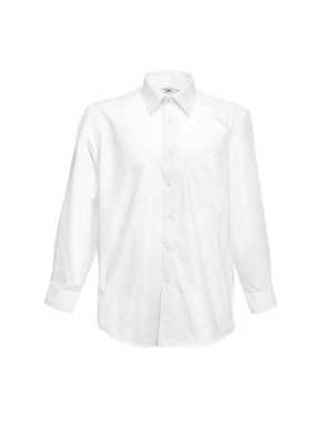 Pánska košeľa (FRUIT OF THE LOOM Long Sleeve Poplin Shirt ) > biela > S