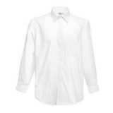 Pánska košeľa (FRUIT OF THE LOOM Long Sleeve Poplin Shirt ) > biela > S